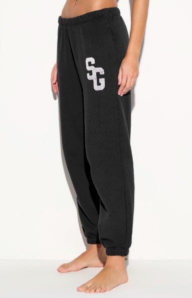 Soul Guide Eden Cotton Blend Sweatpants - Side View Logo