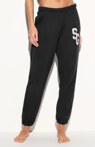 Soul Guide Eden Cotton Blend Sweatpants - Front View Logo