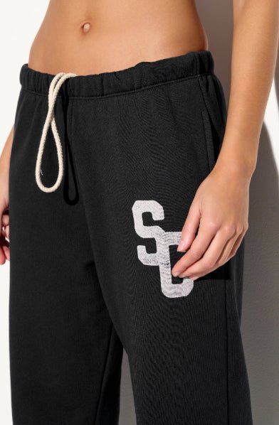 Soul Guide Eden Cotton Blend Sweatpants - Close-up View Logo