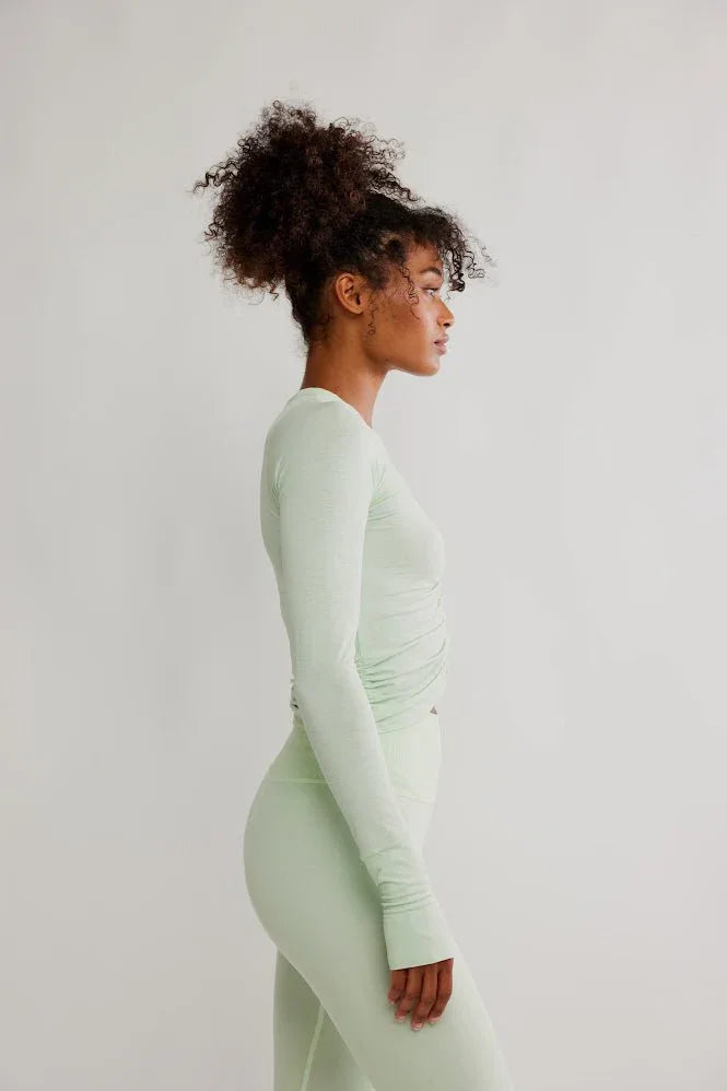 tempo-ruched-long-sleeve-pullover-top-cactus-free-people-movement-evolve-fit-wear-3154677 - Evolve Fit Wear - tempo-ruched-long-sleeve-pullover-top-cactus-free-people-movement-evolve-fit-wear-3154677