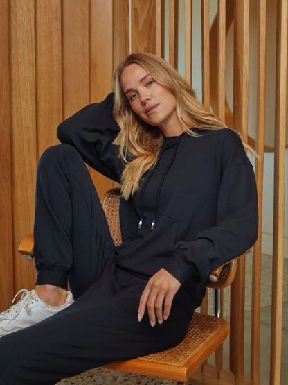 TenderBlend Monterey Hoodie - Black | Ultra Buttery Soft Fleece | Losano | Evolve Fit Wear