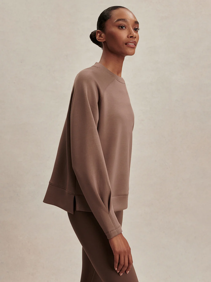 Zosia Crew Neck Sweatshirt - Coffee Quartz