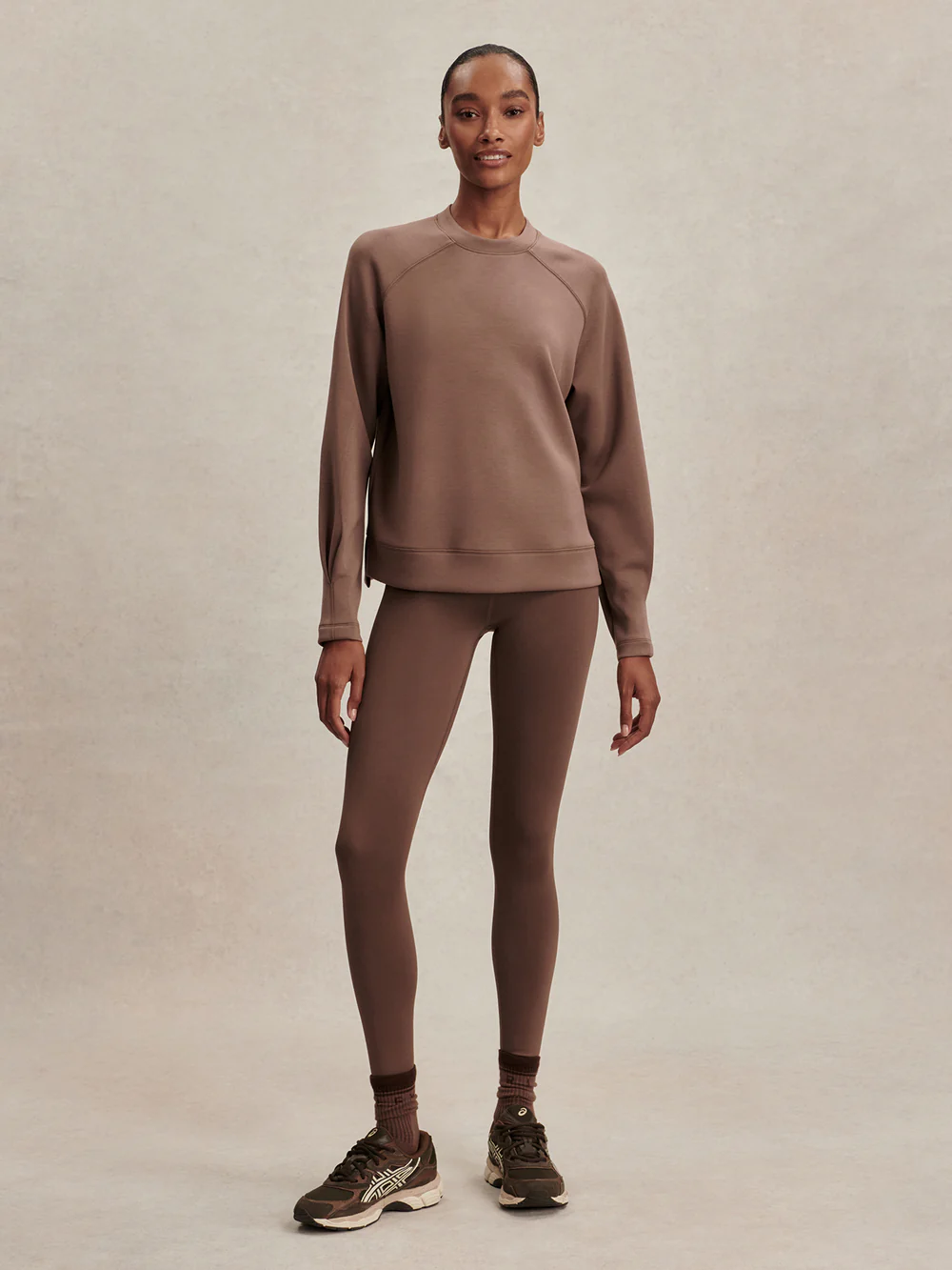 Zosia Crew Neck Sweatshirt - Coffee Quartz