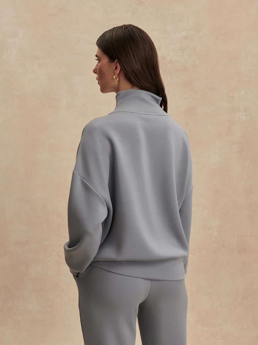 Hawley Half-Zip Sweat - Wind Blue | Relaxed Fit Sweatshirt