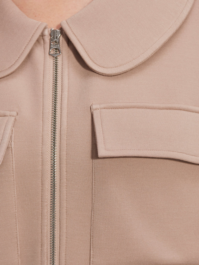 Varley Lisburn Zip Through in Light Taupe | Evolve Fit Wear