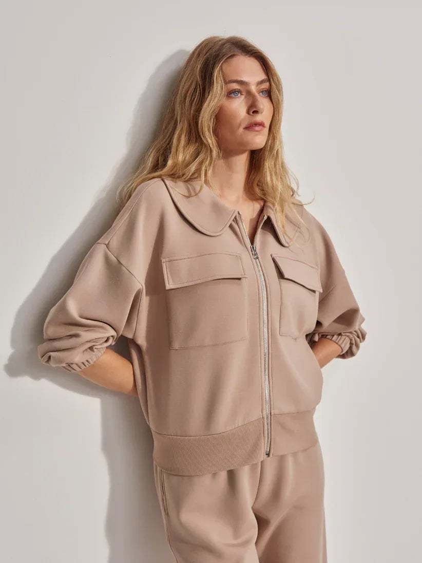 varley-Lisburn-zip-through-taupe - Evolve Fit Wear - varley-Lisburn-zip-through-taupe