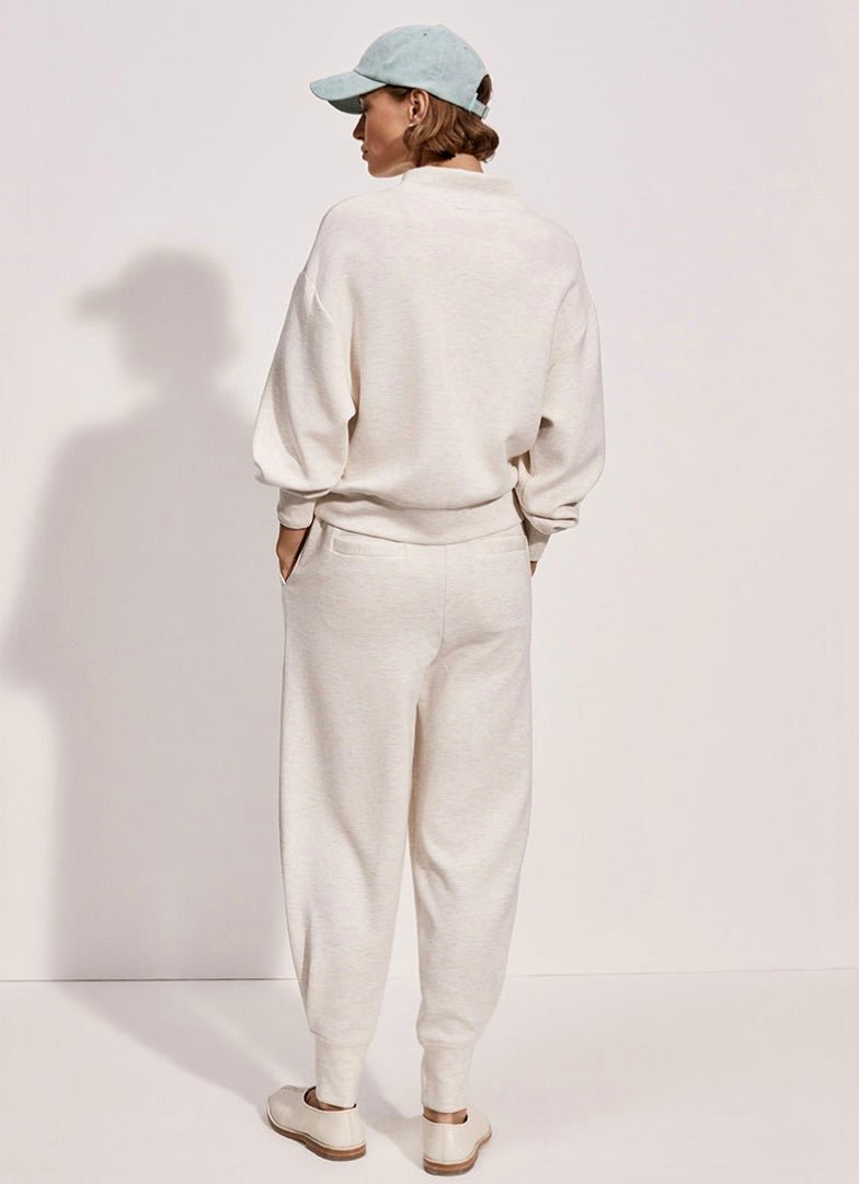 Varley Davidson Sweatshirt - Ivory Marl | Varley | Evolve Fit Wear