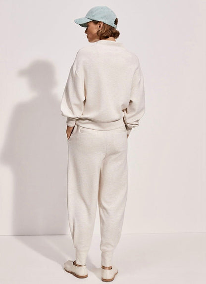 Varley Davidson Sweatshirt - Ivory Marl | Varley | Evolve Fit Wear