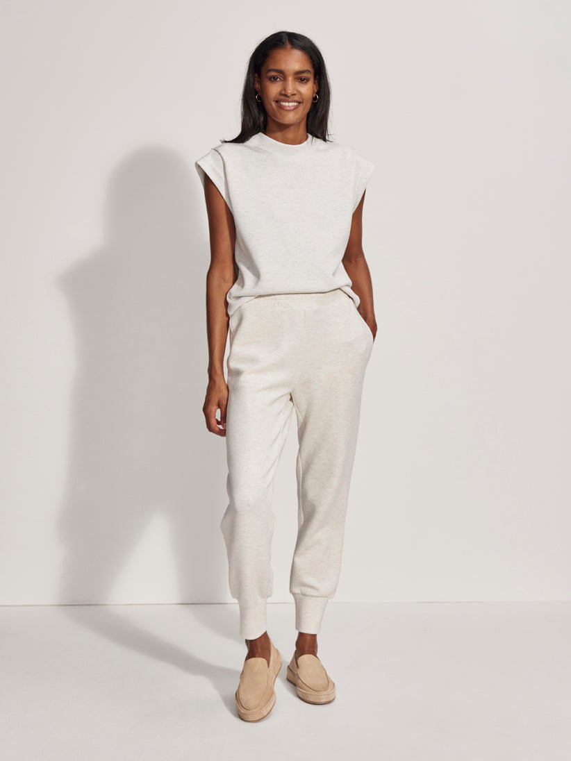 Varley Slim Cuff Pant 25 - Ivory Marl | Varley | Evolve Fit Wear