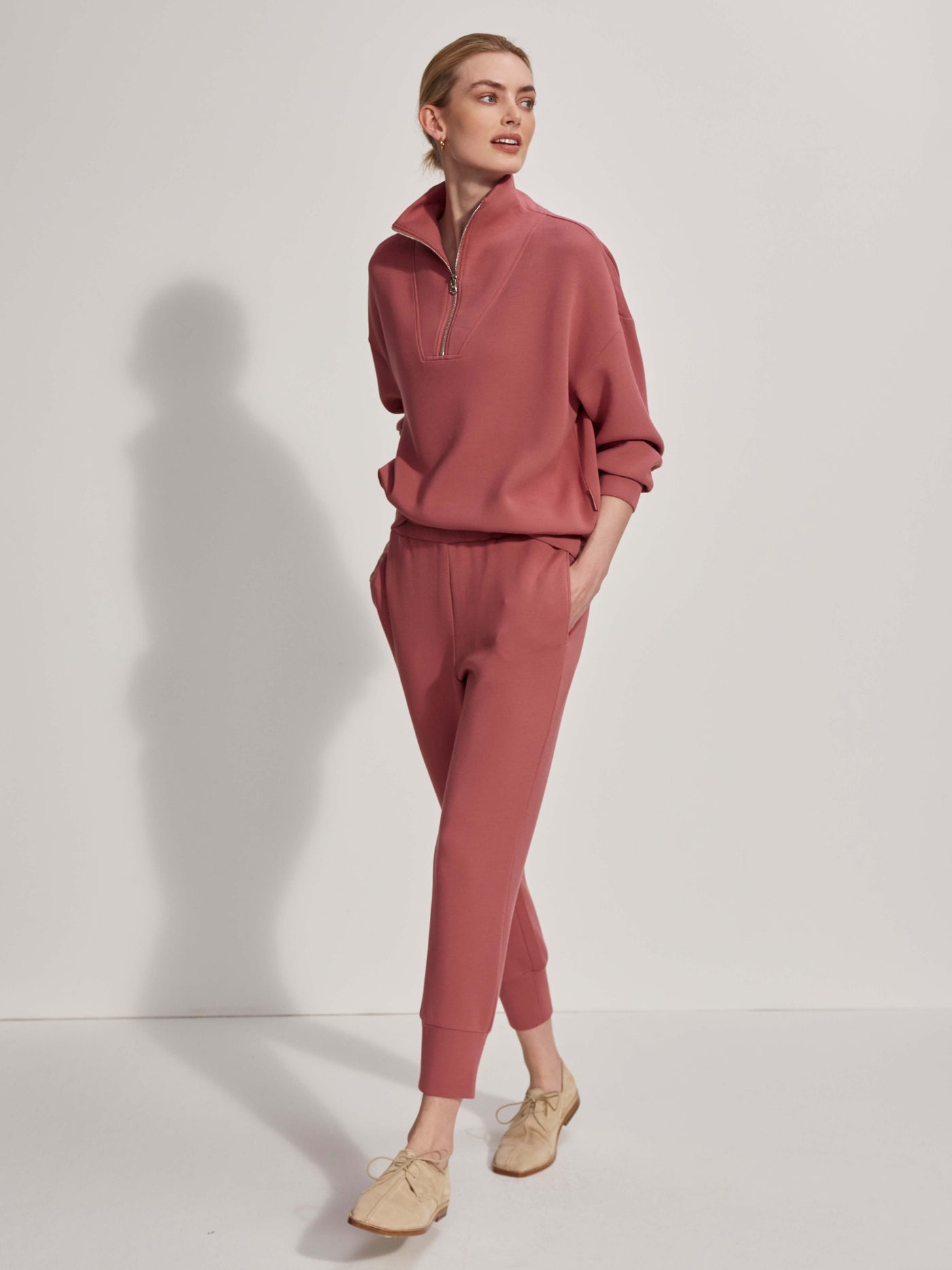 Varley Slim Cuff Pant 25 - Withered Rose