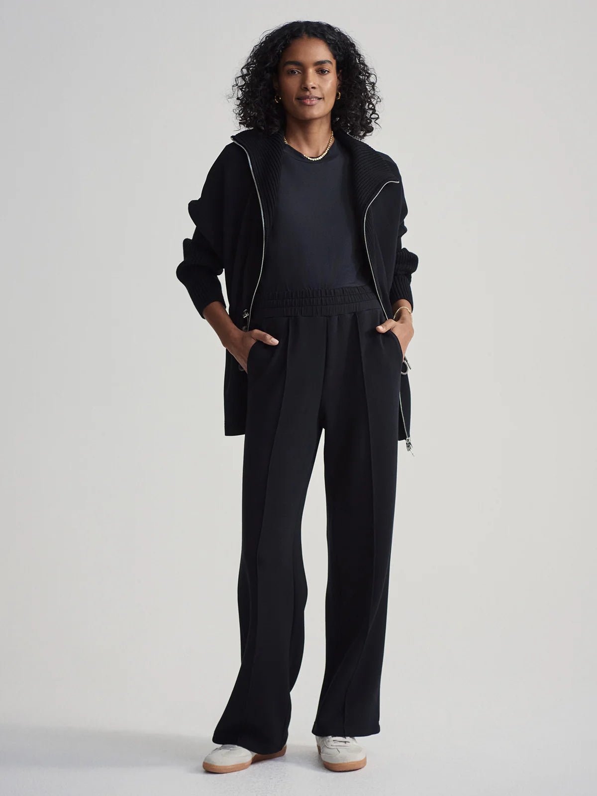 Wide Leg Pants 30 - Black | High - waisted | Varley | Evolve Fit Wear