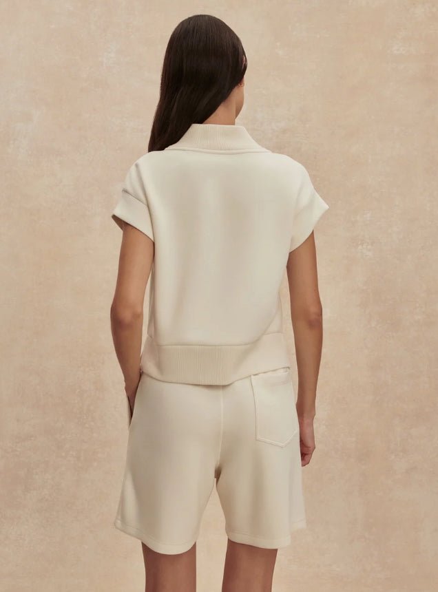 Varley Coulter High Rise Shorts in Pristine rear angled view