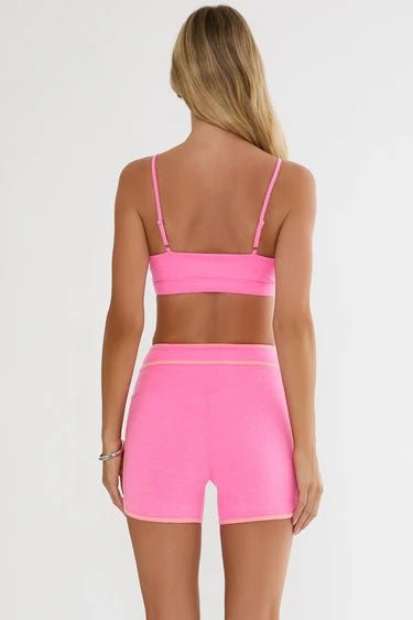 Beach Riot Sara Top Sports Bra in Shoreline Pink back view
