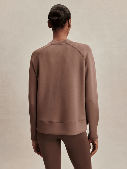 Zosia Crew Neck Sweatshirt - Coffee Quartz | Varley | Evolve Fit Wear