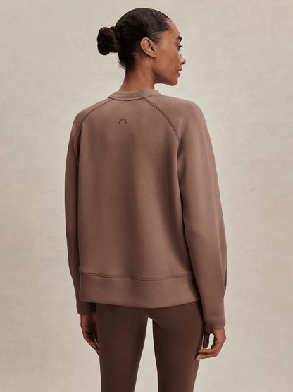 Zosia Crew Neck Sweatshirt - Coffee Quartz | Varley | Evolve Fit Wear