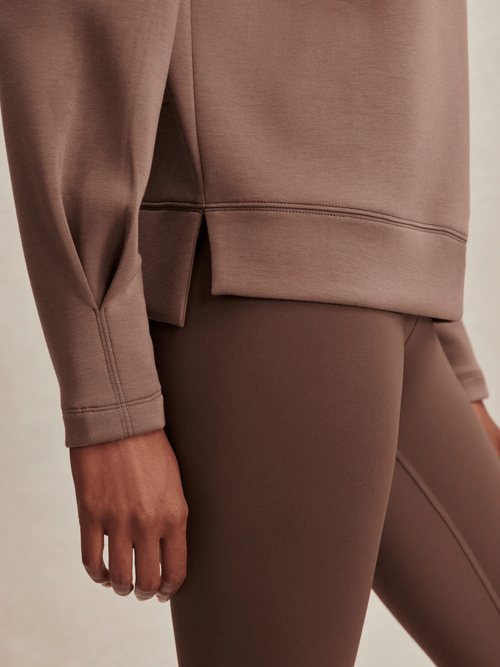 Zosia Crew Neck Sweatshirt - Coffee Quartz | Varley | Evolve Fit Wear