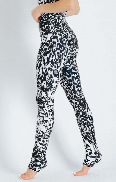 Ghost Leopard Printed Yoga Leggings Left