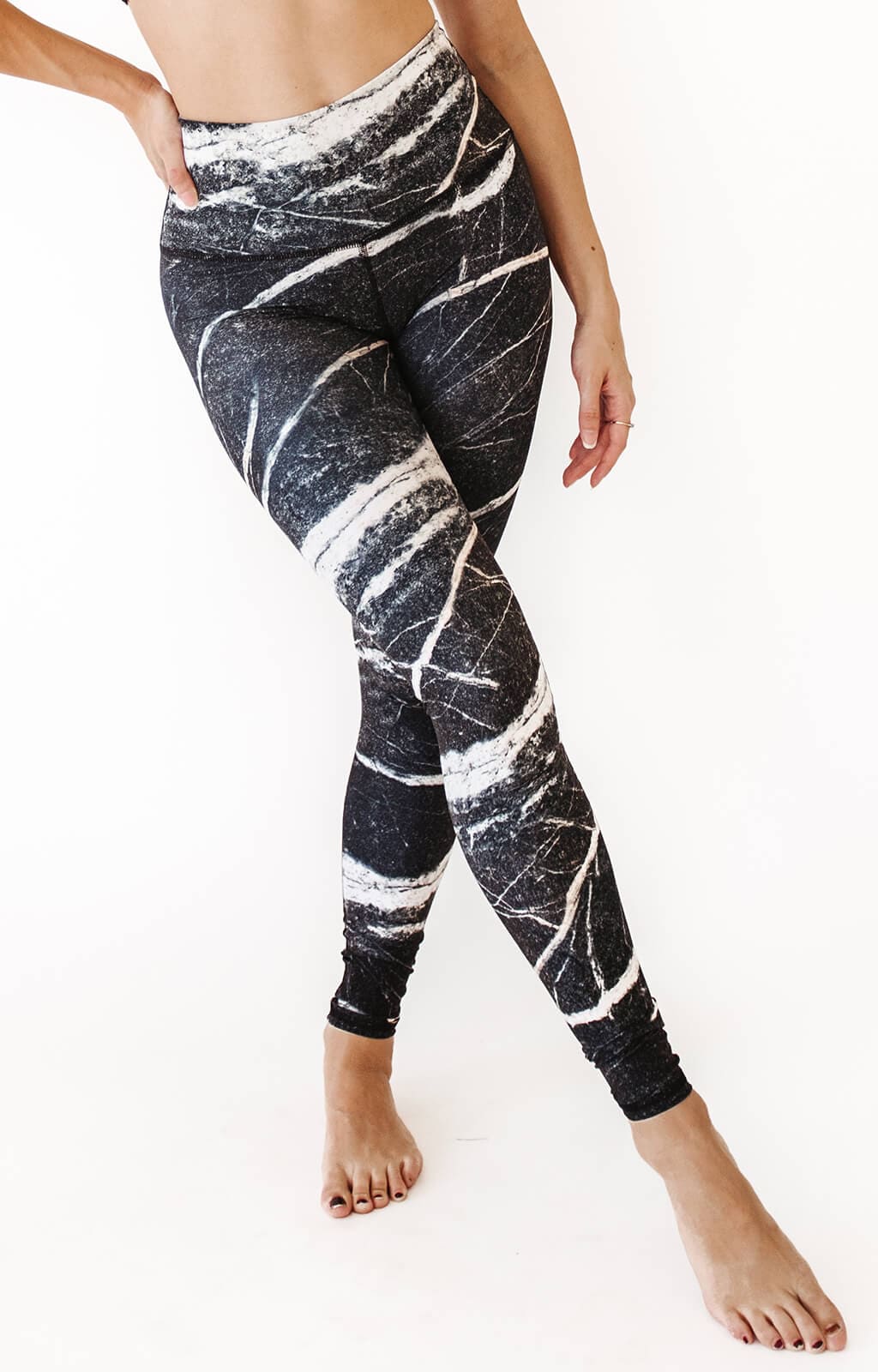 River Rock Printed Yoga Leggings Front