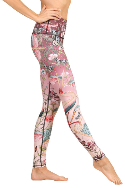 Yoga Democracy Leggings Pretty in Pink Printed Yoga Leggings