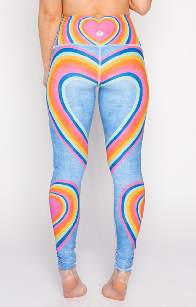 Rainbow Love Printed Yoga Leggings back