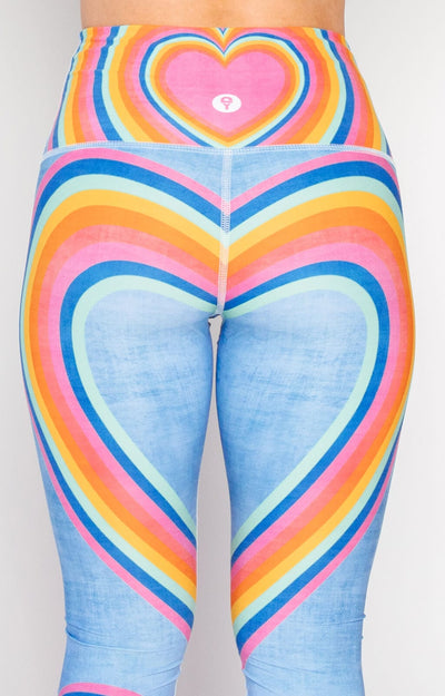 Rainbow Love Printed Yoga Leggings close