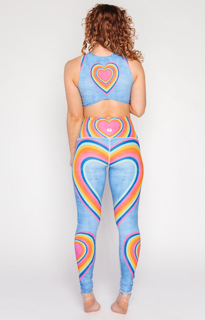 Rainbow Love Printed Yoga Leggings full
