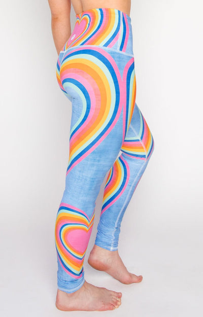 Rainbow Love Printed Yoga Leggings right
