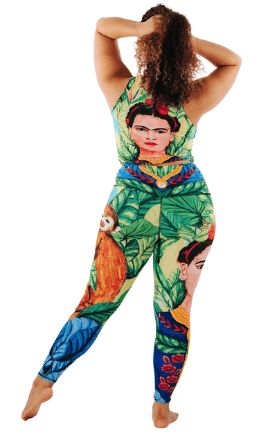 Frida Printed Yoga Leggings Plus size Back