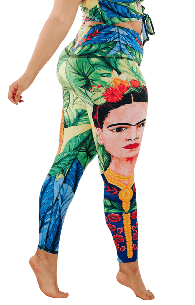 Frida Printed Yoga Leggings Plus Size Side