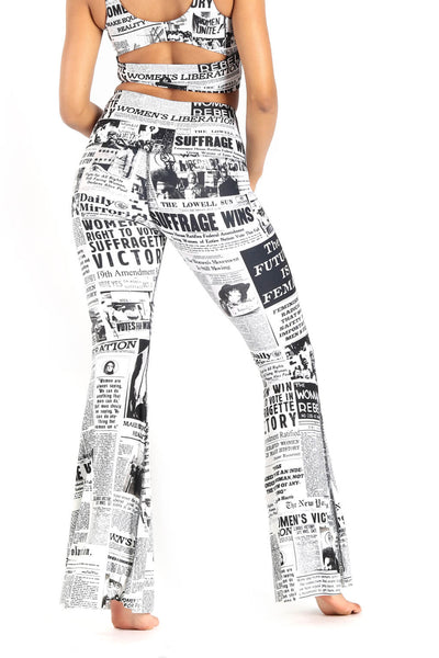 Printed Bell Bottoms Back View
