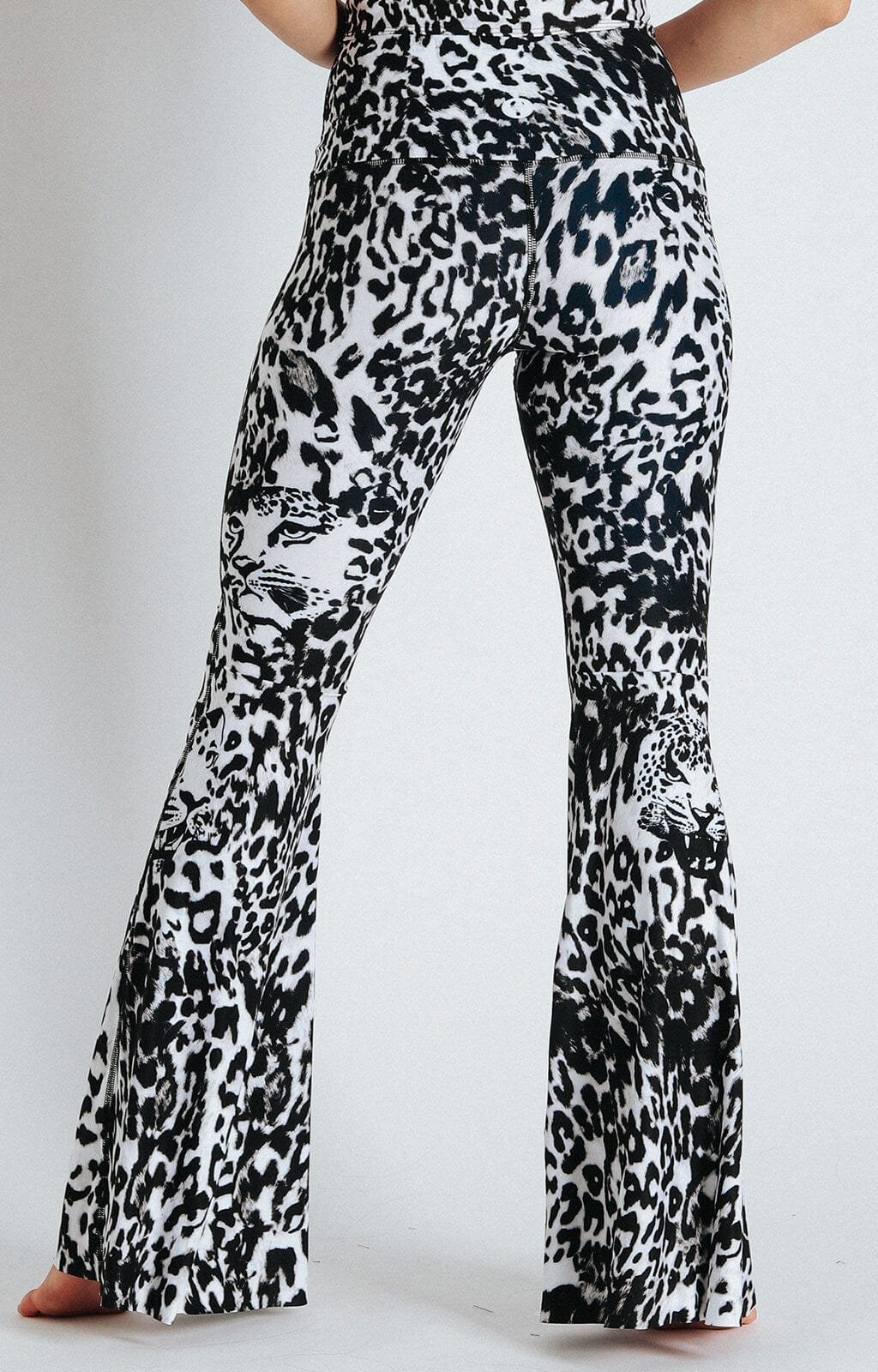 Ghost Leopard Printed Bell Bottoms back