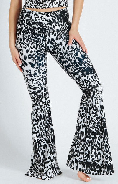 Ghost Leopard Printed Bell Bottoms front