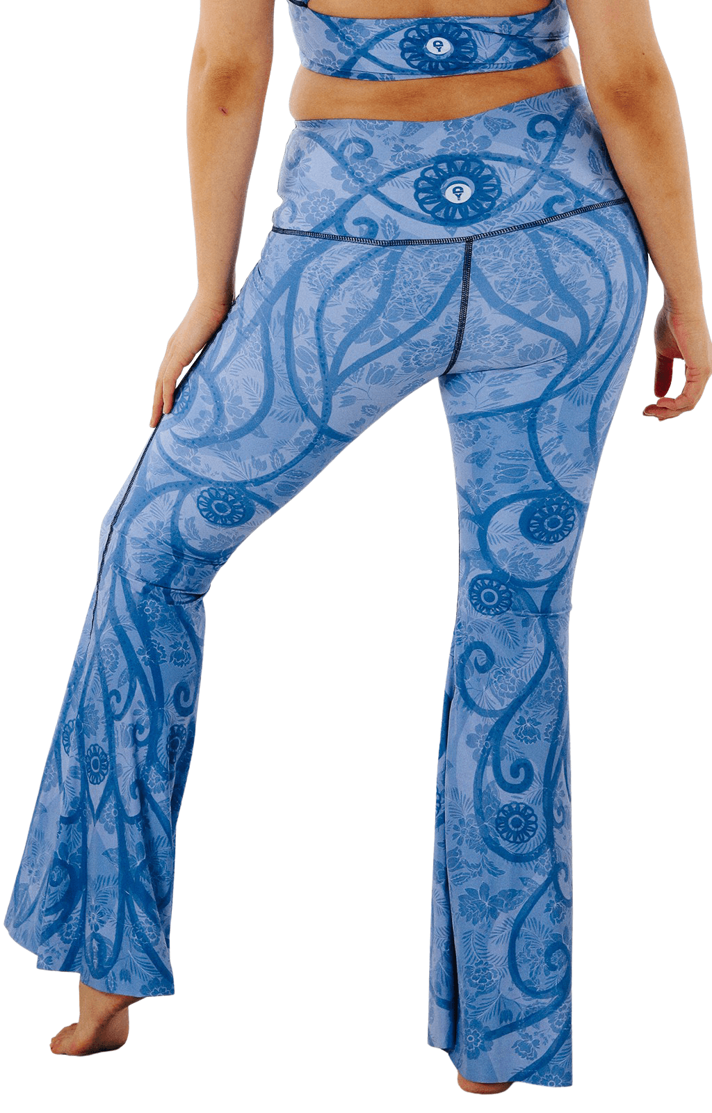 Peaceful Warrior Printed Bell Bottoms Plus