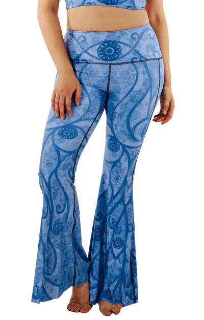 Peaceful Warrior Printed Bell Bottoms Plus Size