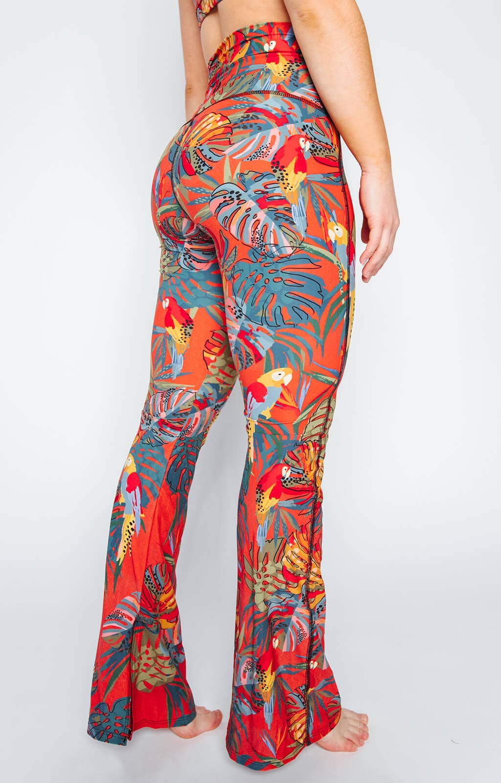 Split Flare Pant In Tropical Paradise right