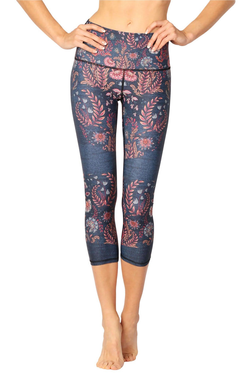 Yoga Democracy Leggings Festival Denim Printed Yoga Crops