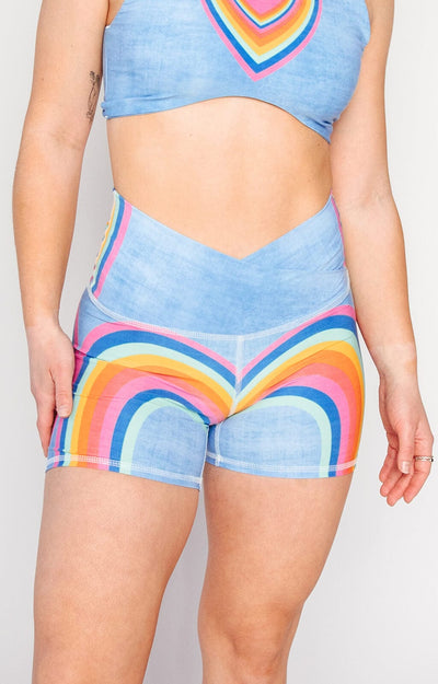 Movement Short in Rainbow Love front close