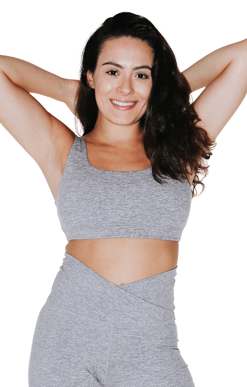 Everyday Sports Bra in Silver Heather - Medium Support, A - E Cups front
