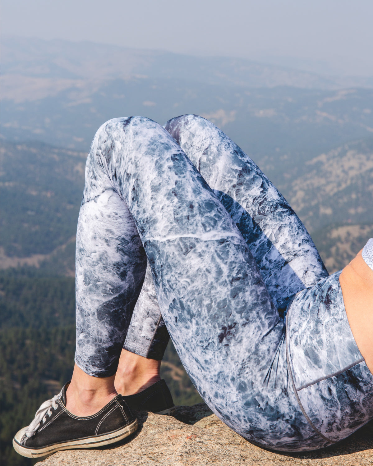 Colorado Threads Women's Black Marble Yoga Pants - Colorado Threads Clothing