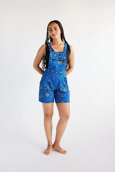 Overall Shorts Romper - Bloom