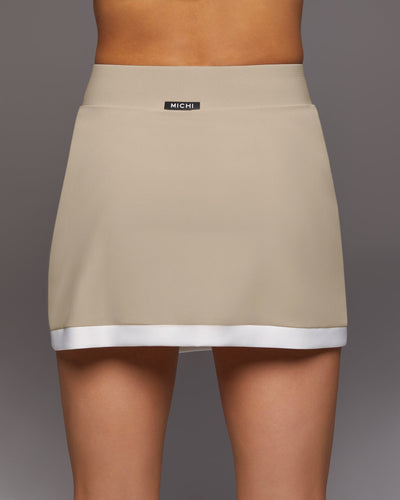 Rival Golf Skirt W/Shorts - Dune/White