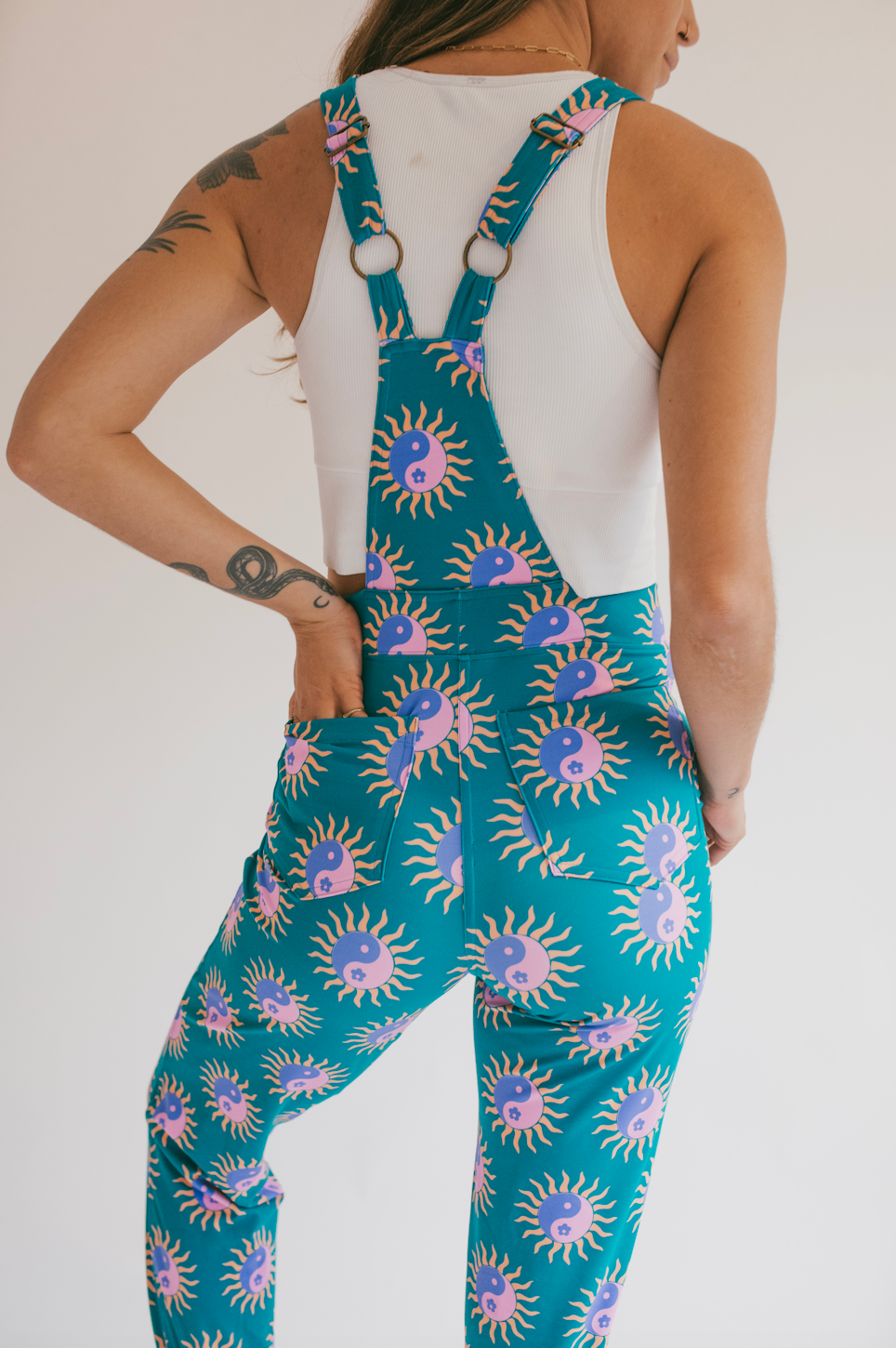 Overall Jumpsuit - Tropical Yin Yang