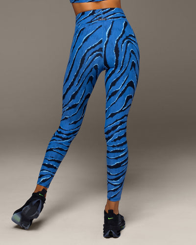 Verve Tiger Print Legging - Royal Blue