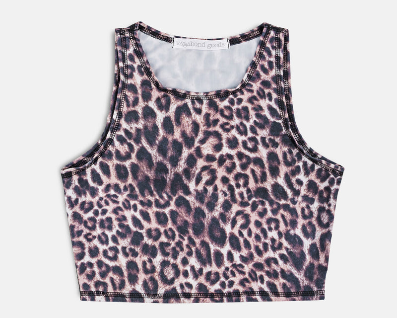 Fallon Yoga Top in Leopard Print