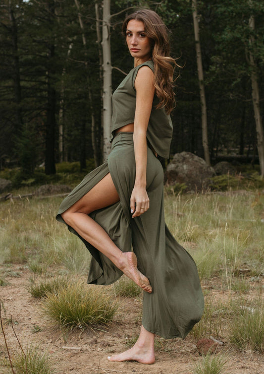 Bhakti Pant - Olive | Jala | Evolve Fit Wear