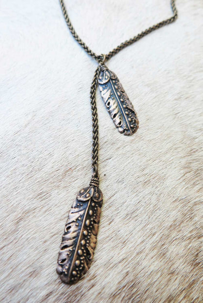 Cielo Feather Lariat Necklace | Wanderlust | Evolve Fit Wear