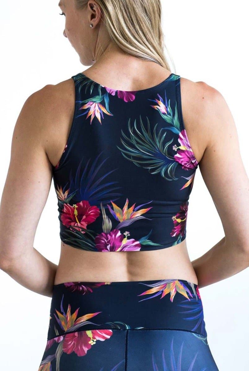 Colorado Threads Tropical Floral Crop Top - Evolve Fit Wear