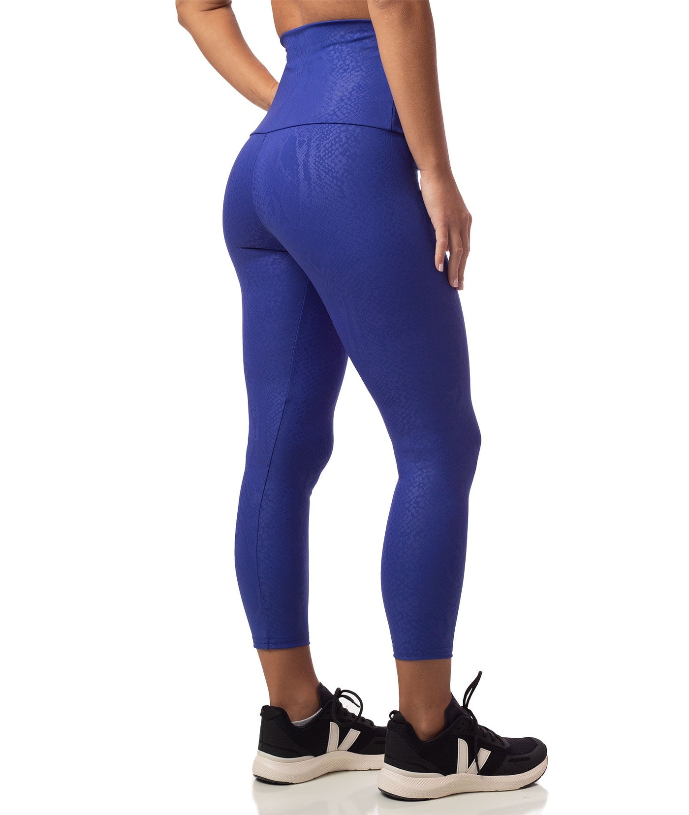 Embossed Snake 7/8 Legging Cobalt