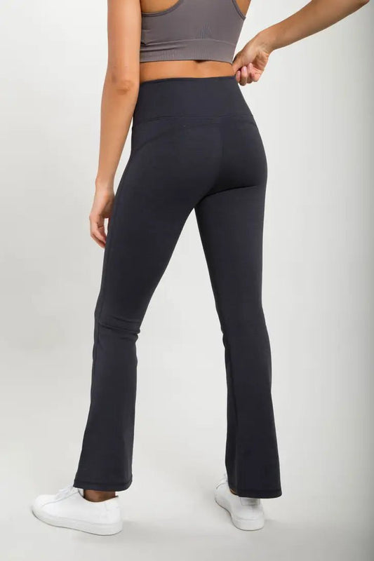 Flare Swoop Back High - Waisted Yoga Pants | Mono B | Evolve Fit Wear
