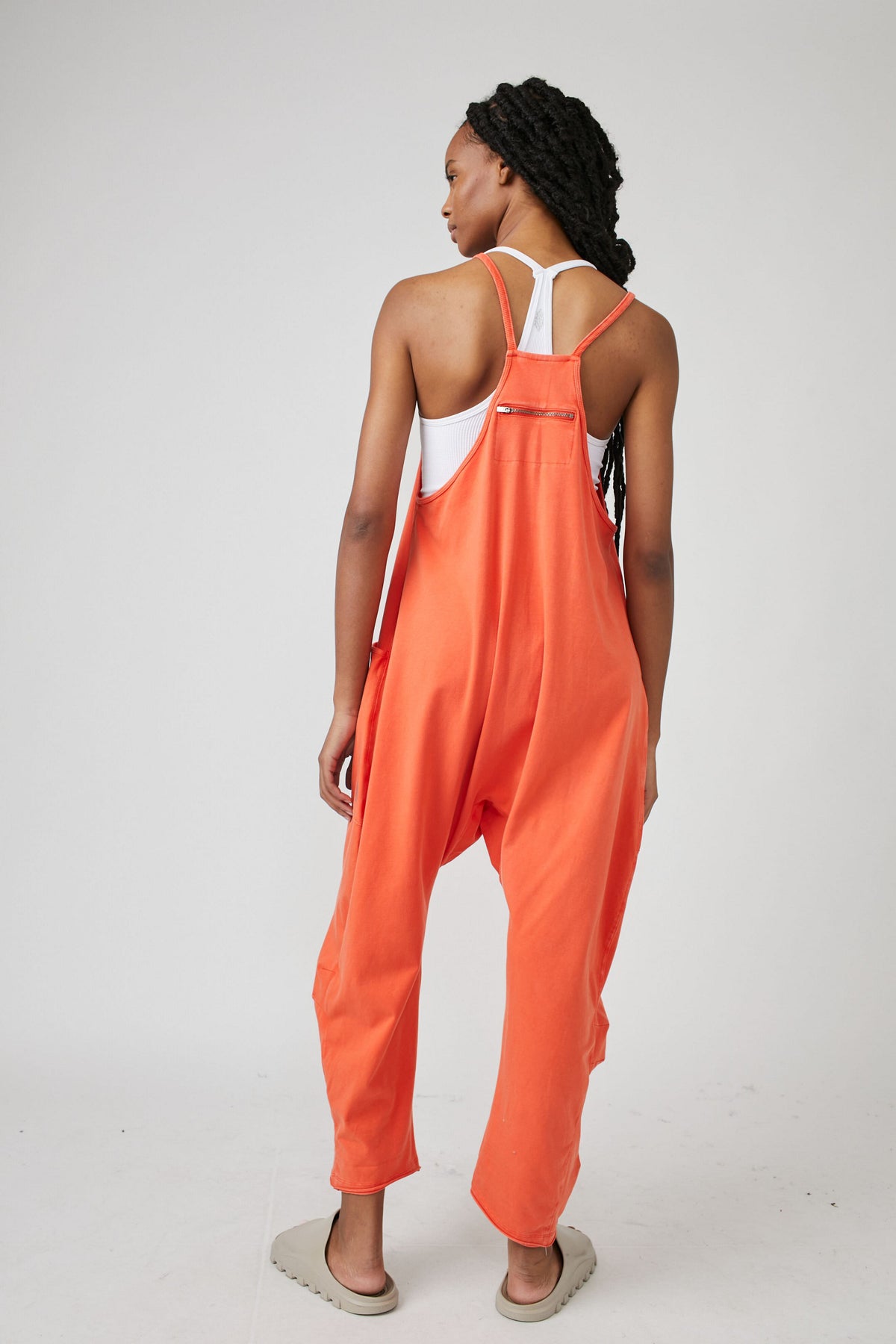 Free People Hot Shot Onesie in Mandarin Red Evolve Fit Wear